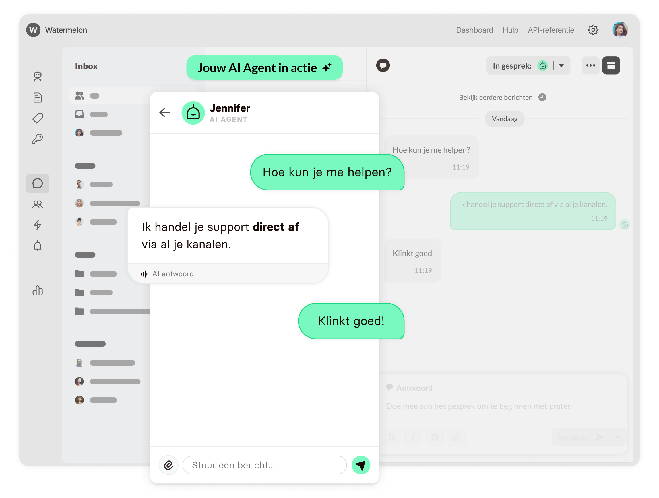 Visual voor ai chatbot voor sales support